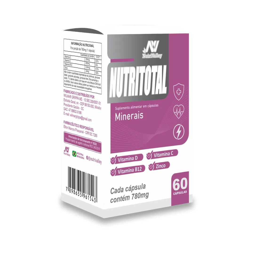 Nutri Total - Vit. B12 + Vit. D + Vit. C + Zinco
